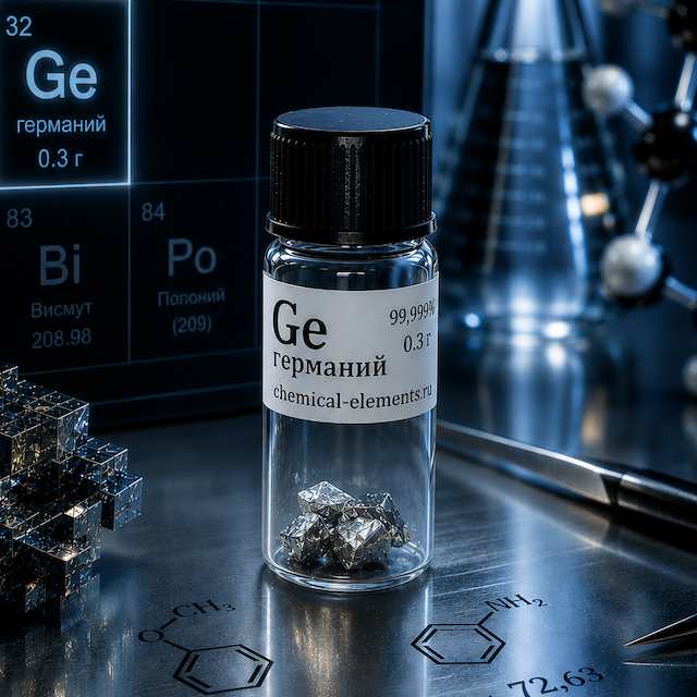 Германий (Ge), 99,9999%, 0,2 гр. – осколки.
